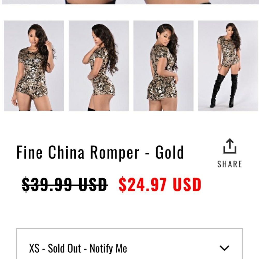 Fine china fashion nova romper